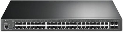 TP-Link JetStream 48-Port L2+ Managed Switch, 48-Port PoE+, 10GE SFP+, 500W Power Budget, 10G Uplink, 176Gbps, IPv6, Black | TL-SG3452XP