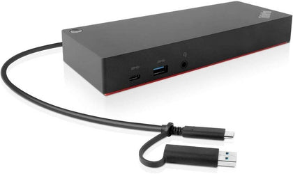 Lenovo ThinkPad Hybrid USB-C with USB-A Dock, Supports Up to 2 4K Displays, USB Type-C Cable with Type-A Adapter, 2 x DP 1.2 Ports, 2x HDMI Ports, 1x USB 3.1 Gen 2 Type-C Port, Gray | 40AF0135EU
