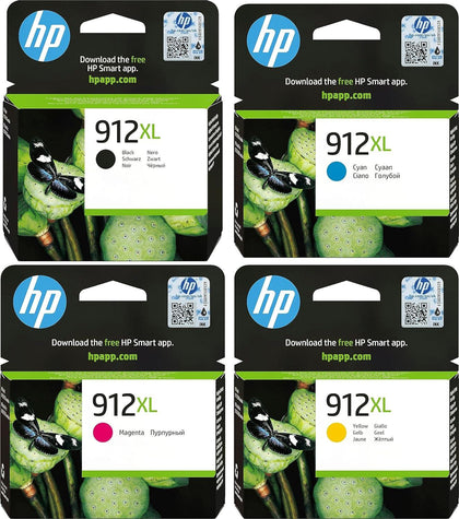 HP 912XL (3YL82AE) Multipack Original Druckerpatronen mit hoher Reichweite (für HP Officejet Pro 8010, HP OfficeJet Pro 8020) schwarz, rot, gelb, blau - eBuy UAE