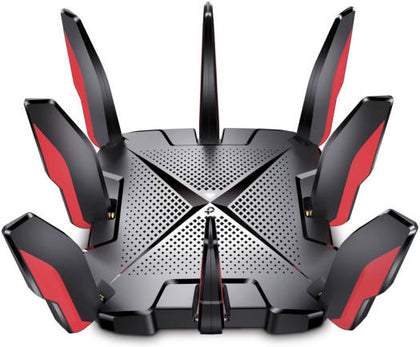 TP-Link Archer GX90 AX6600 Gaming Router, Tri-Band, Up to 6579 Mb/s Speed, Wi-Fi 6, 8x Antennas, 1 x Gigabit Port, USB 3.1, Black-Red | ARCHER GX90