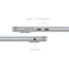 Apple MacBook Air 13 inch 2024 Silver, M3 with 8core CPU, 16GB RAM, 256GB SSD, 8core GPU, MC8H4, English Keyboard 1 Year Warranty