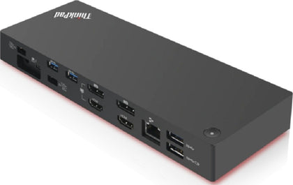 Lenovo ThinkPad Thunderbolt 3 Workstation Dock Gen 2, 4K@60Hz Refresh Rate, Slim Tip AC Plug, 230W Input Power, USB Port, Black | 40ANY230UK