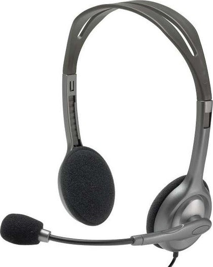 Logitech H111 Stereo Headphones, Bi-directional Microphones Type, Adjustable Headband| 981-000593