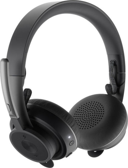 Logitech Zone Wireless Graphite Headphone, Omni-Directional Dual MEMS Mic Array, Up to 30m Wireless Range, Bluetooth 5.0, Black | 981-000914 / 981-000854