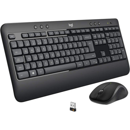 Logitech 920-008693 MK540 Wireless Keyboard And Mouse Combo For Windows, 2.4 GHz Wireless With Unifying USB-Receiver, Wireless Mouse, Multimedia Hot Keys,PC/Laptop, Arabic Layout