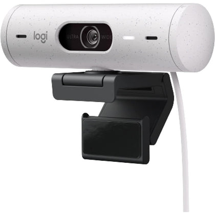 Logitech Brio 500 Full HD Webcam With Auto Light Correction,Show Mode, Dual Noise Reduction Mics, Privacy Cover, Works Microsoft Teams, Google Meet, Zoom, USB-C Cable - Off White