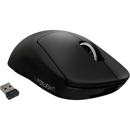 Logitech G Pro X Superlight Wireless Gaming Mouse, Ultra-Lightweight, HERO 25K Sensor, 25,600 DPI, 5 Programmable Buttons, Long Battery Life, Compatible With PC/Mac, Black