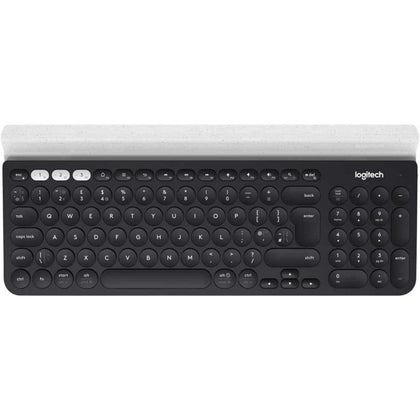 Logitech K780 Multi-Device Wireless Keyboard Quiet, QWERTY UK Layout - Dark Grey/White