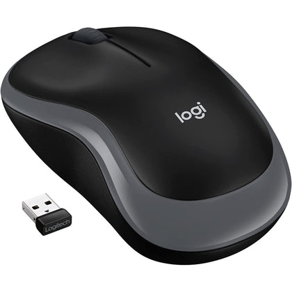 Logitech M185 Wireless Optical Mouse Nano Receiver (910-003888) Gray