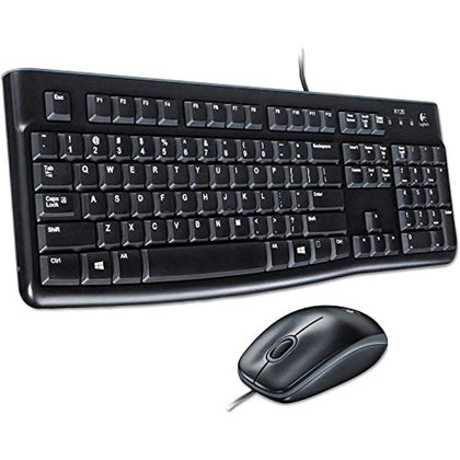Logitech MK120 Wired Desktop Set Keyboard/Mouse USB Black LOG920002565