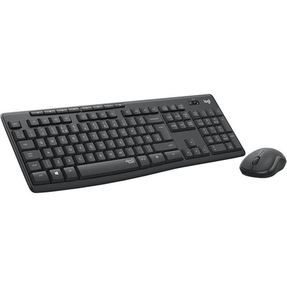 Logitech MK295 Silent Wireless Mouse Keyboard Combo With SilentTouch Technology, Full Numpad, Advanced Optical Tracking, Lag-Free Wireless, 90% Less Noise, EN Keyboard - Graphite
