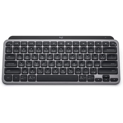 Logitech MX Keys Mini Minimalist Wireless Illuminated Keyboard, Compact, Bluetooth, Backlit, USB-C, Compatible With Apple MacOS, IOS, Windows, Linux, Android, Metal Build, Arabic Keyboard - Graphite
