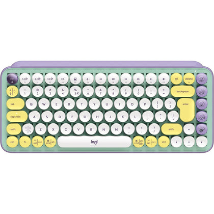 Logitech Pop Keys Mechanical Wireless Keyboard With Customizable Emoji Keys, Durable Compact Design, Bluetooth Or Usb Connectivity, Multi Device, Os Compatible Daydream, 920-010736