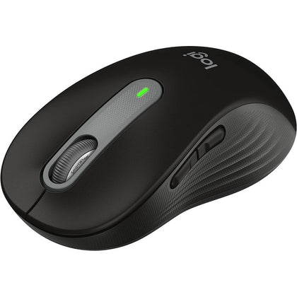 Logitech Signature M650 L Full Size Wireless Mouse - For Large Sized Hands, Silent Clicks, Customizable Side Buttons - Black