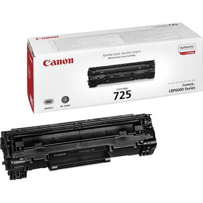 Genuine Canon 3484B002AA 725 Black Toner Cartridge (1,600 Pages) for Canon i-SENSYS MF3010, LBP 6000, LBP 6020, LBP6030 Printers