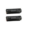 2-Pack CB435A Compatible Laser Toner Cartridge for HP LaserJet HP P1005, P1005n, P1006, P1006n Printer Series