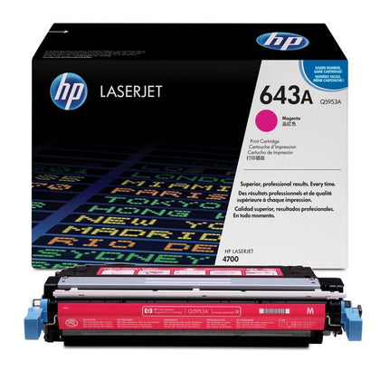 Original HP 643A Magenta LaserJet Toner Cartridge (Q5953A)