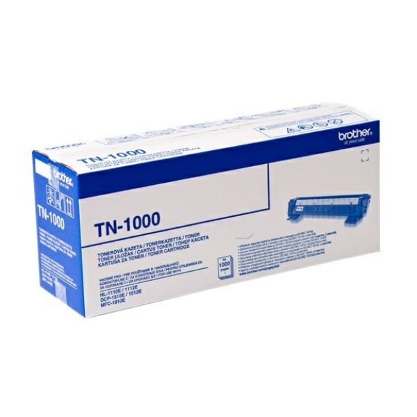 Brother TN-1000 Black Original Toner Catridge For HL-1110, HL-1210W, DCP-1510,  DCP-1610W, MFC-1810, MFC-1815, MFC-1910W ( TN1000,1000)