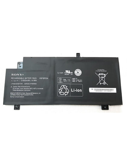 Original VGP-BPS34 Sony VAIO SVF14A15SNB, SVF15A1V2CB, VGP-BPL34 Laptop Battery - eBuy UAE